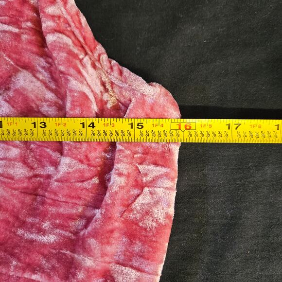 Crushed Velvet Dusty Rose Mini Dress Size M Y2K FairyGrunge Whimsigoth - Picture 4 of 7